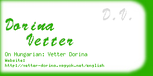 dorina vetter business card